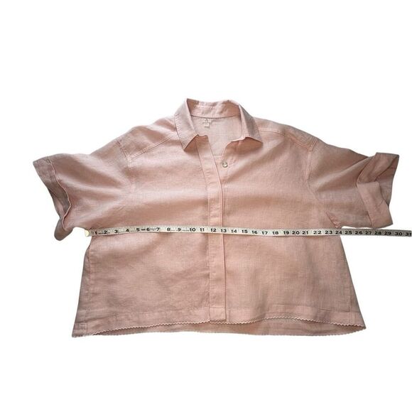 PQ Swim scalloped linen shirt - light pink - S - Picture 7 of 11